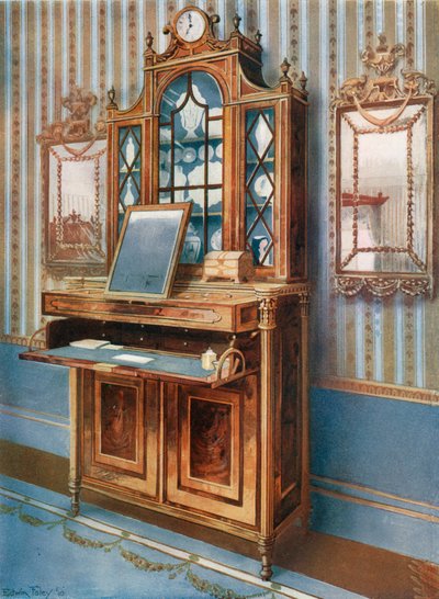 Satinwood and Mahogany Inlaid Dressing Cabinet by Edwin John Foley